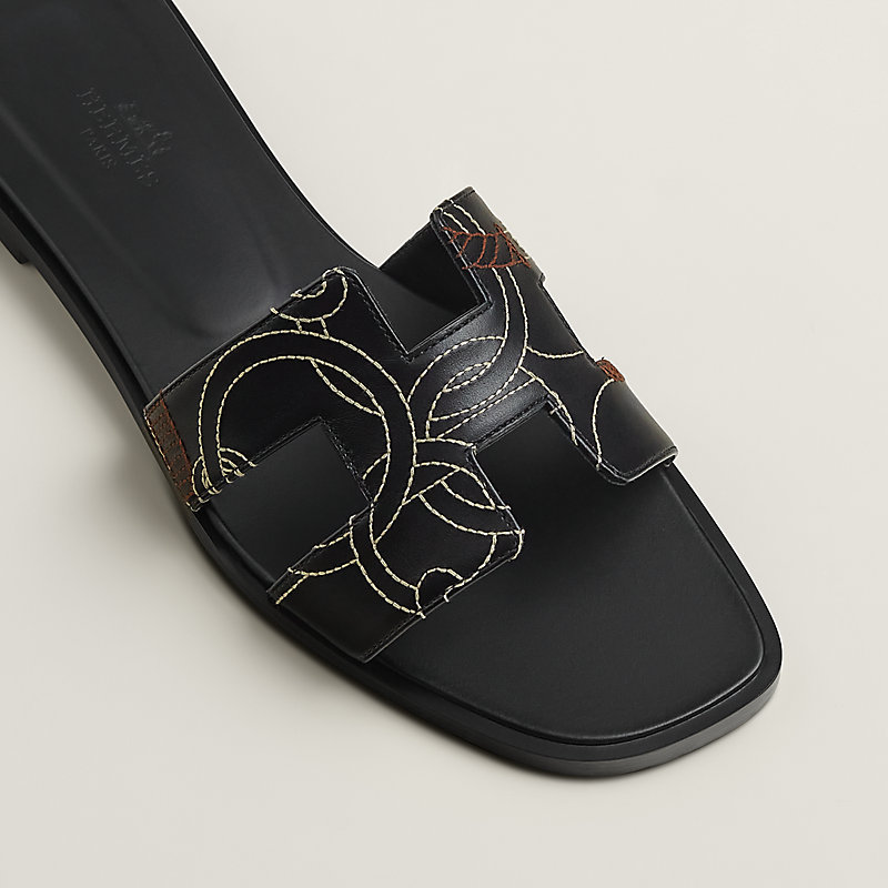 Oran sandal - Black | Hermès Canada